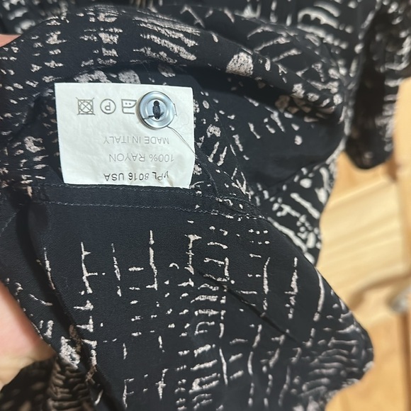 Vintage RISCATTO Black and White Men's Short Sleeve Shirt. Made in Italy - Picture 5 of 5